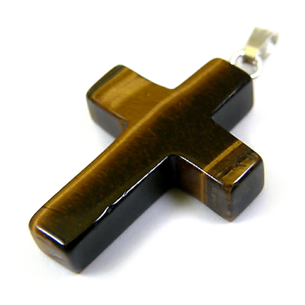 天然石 クロスペンダントトップ タイガーアイ パワーストーン 天然石 金運祈願 レディース メンズ クロスペンダントヘッド パワーストーン パワーストーン パワ...