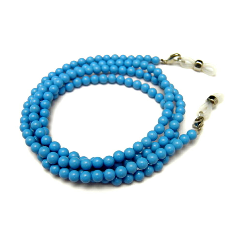 天然石 メガネチェーン ターコイズ(縞なし) 4mm玉メガネチェーン パワーストーン 天然石 ターコイズ(縞なし) 4mm玉 レディースメガネチェーン パワース...