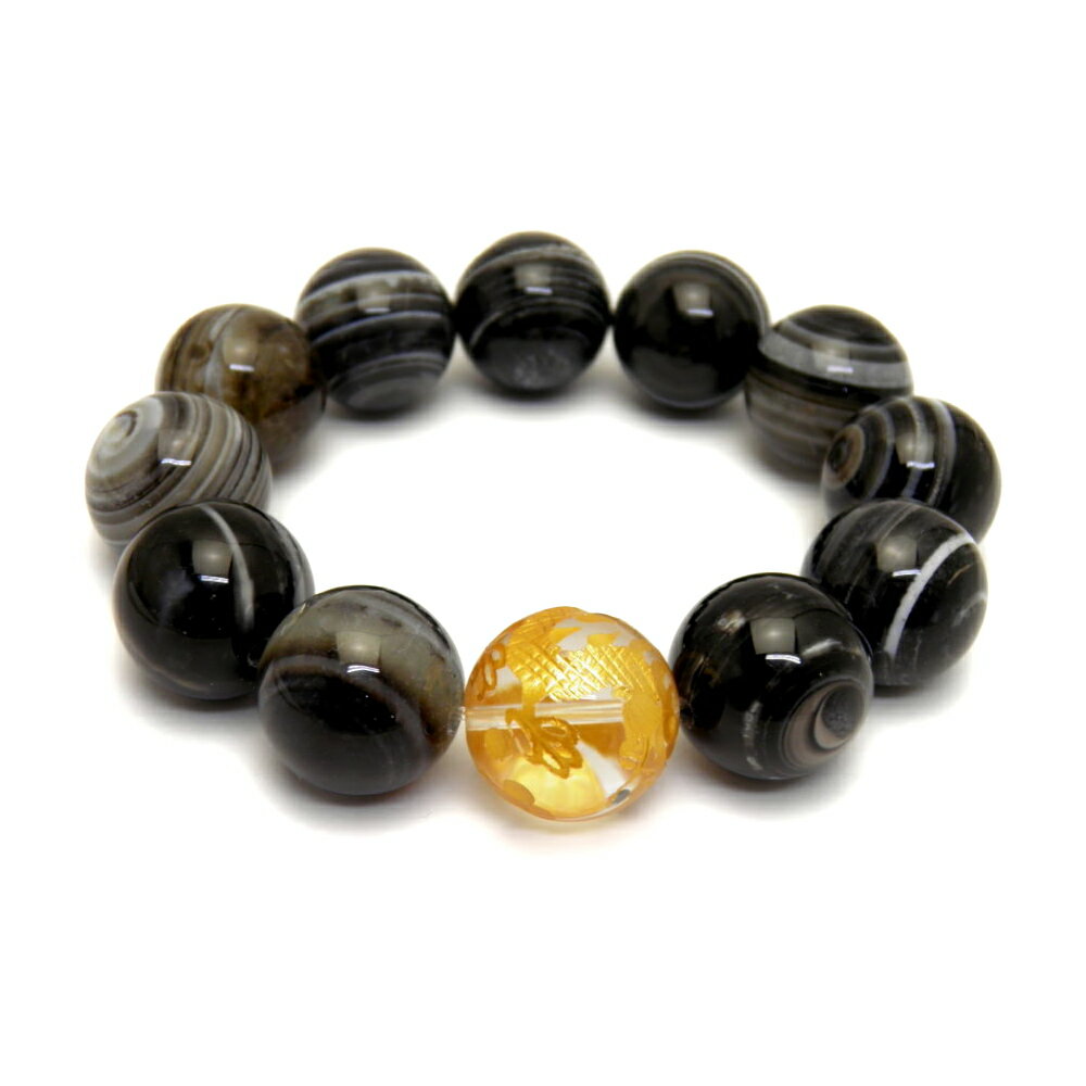 20mm 水晶 金彫り 五爪龍 天眼石 大玉ブレスレット 数珠 ブレスレット メンズ 男性用 天然石 パワーストーン / インペリアルオーラ おしゃれ かわいい...