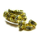 ロンデル(金色) 10個セット 5mm・6mm・7mm・8mm アクセサリー製作パーツ ブレス、ストラップ 装飾パーツ / 天然石、パワーストーンの専門店インペ...