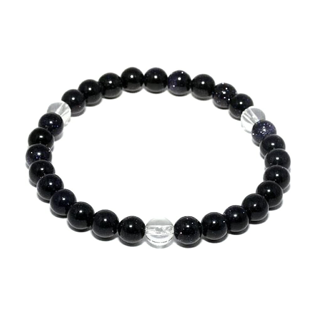 【6mmシンプル3´sブレスレット】 ブルーゴールドストーン / 天然石、パワーストーンの専門店インペリアルオーラ おしゃれ かわいい オシャレ 可愛い プレゼ...