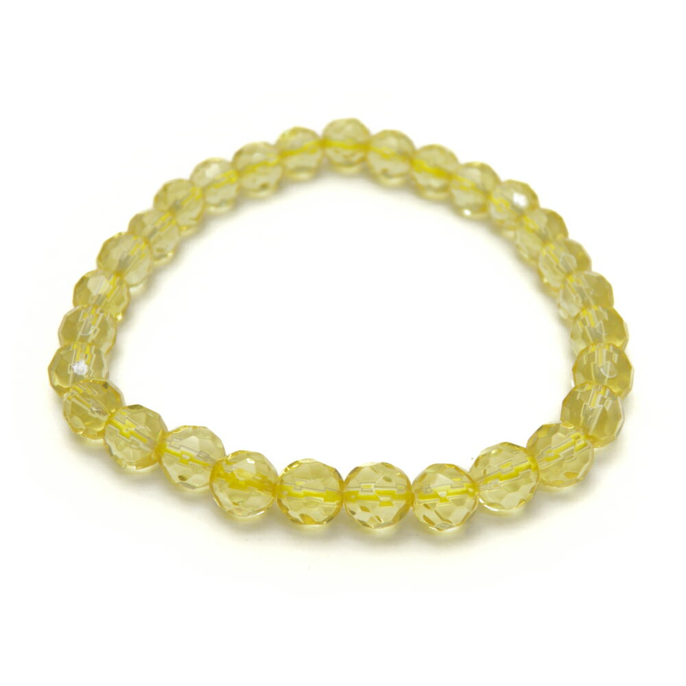 【ENDLESS_6mmブレスレット】 シトリン AAA 64面カット 6mm玉 風水 パワーストーン / インペリアルオーラ おしゃれ かわいい オシャレ 可...