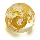 四面四神獣丸玉・水晶(金色入り) 彫刻ビーズ 20mm玉 1粒売り 青龍・朱雀・白虎・玄武 天然石 パワーストーン / インペリアルオーラ おしゃれ かわいい オシャレ 可愛い プレゼント ギフト 贈り物
