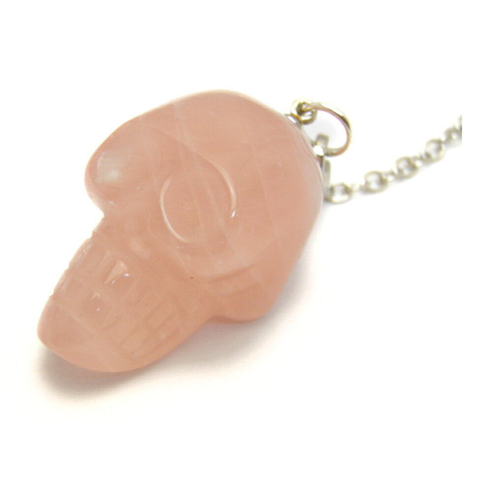 【ペンデュラム ダウジング】 髑髏 （スカル）ドクロ ローズクォーツ ペンデュラム...