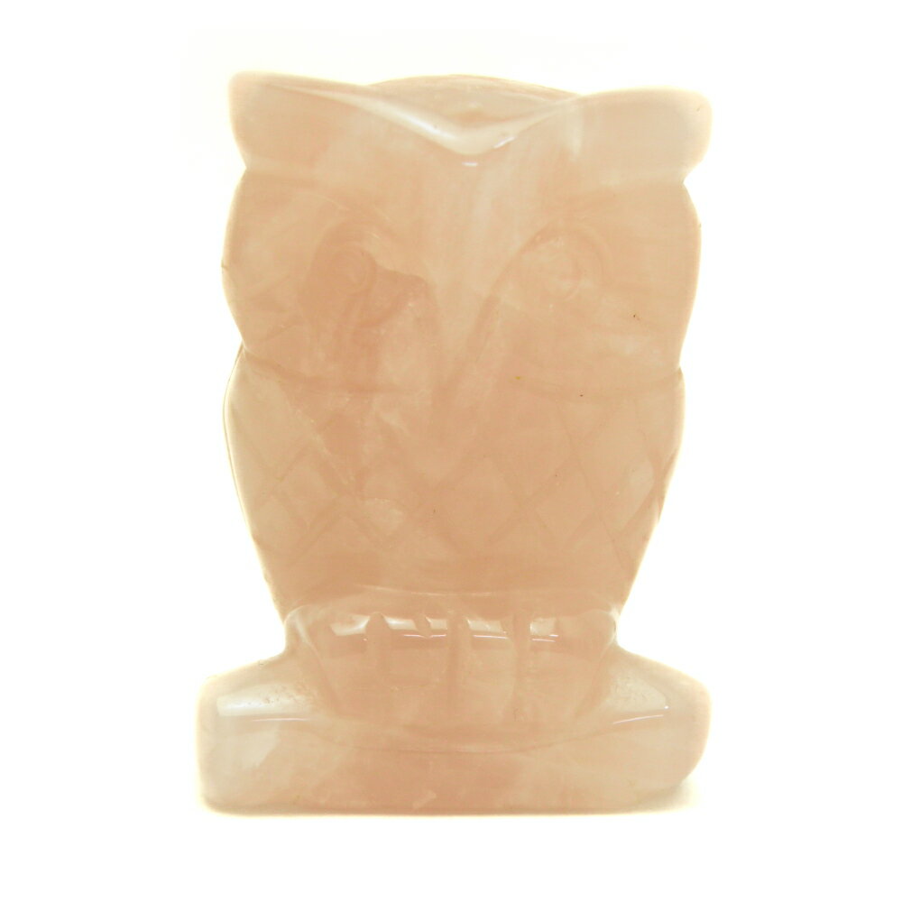 天然石 ミニ彫り物 ふくろう 置物 ローズクォーツ 恋愛運 パワーストーン プチギフト 転勤 退職 お礼 母の日 敬老の日 ギフト / インペリアルオーラ おし...