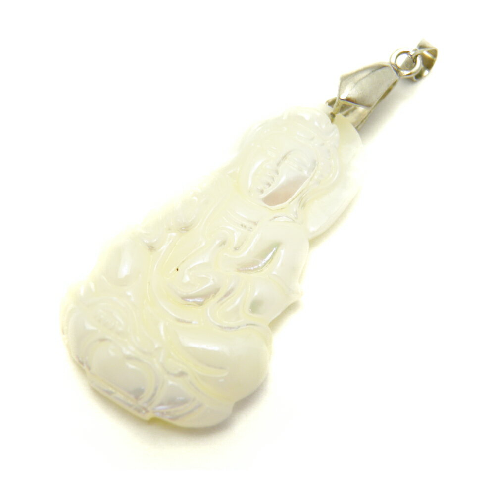 ペンダントトップ マザーオブパール 観音菩薩 ホワイト パワーストーン プチギフト 転勤 退職 お礼 母の日 敬老の日 ギフト / インペリアルオーラ おしゃれ...