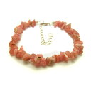 【さざれブレスレット】 インカローズ/ロードクロサイト(Rhodochrosite)/恋愛成就/薔薇色の人生/美意識/お守り 天然石 パワーストーン / インペ...