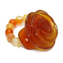 天然石 薔薇 カーネリアン リング(指輪) パワーストーン バラ売り フラワーリング パワーストーン メンズ リング(指輪) レディース ビーズタイプリング(指...