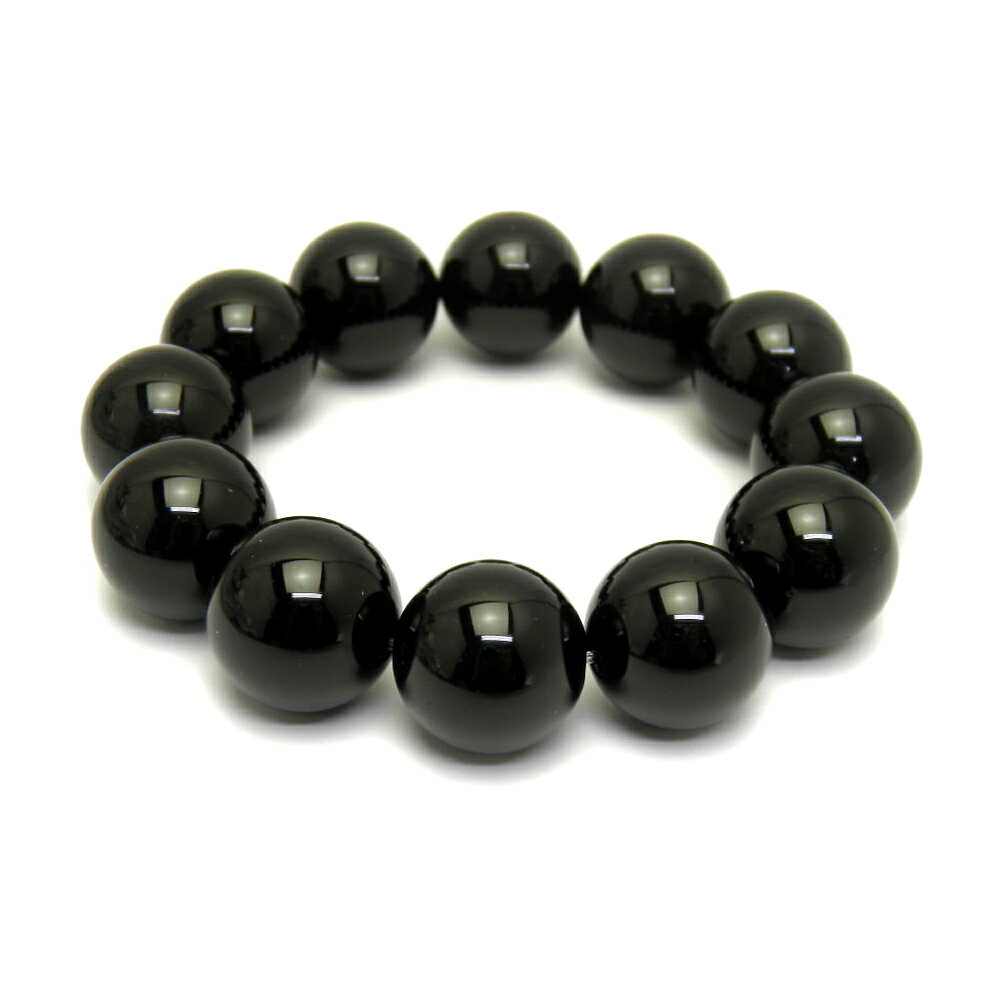 黒水晶 モリオン AAA ブレスレット チベット産 20mm玉 天然石 パワーストーン / インペリアルオーラ おしゃれ かわいい オシャレ 可愛い プレゼント...