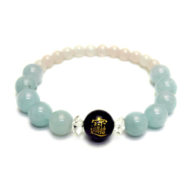 招財進寶 アメジスト(金色入り)12mm アクアマリン ローズクォーツ ブレスレット 金運 天然石 パワーストーン / インペリアルオーラ おしゃれ かわいい ...