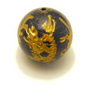 四面四神獣丸玉・ラピスラズリ(金色入り) 彫刻ビーズ 12mm玉 1粒売り 青龍・朱雀・白虎・玄武 天然石 パワーストーン / インペリアルオーラ おしゃれ かわいい オシャレ 可愛い プレゼント ギフト 贈り物