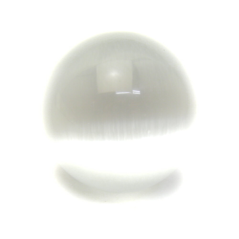 人工キャッツアイ 丸玉 30mm ホワイト 穴なし パワーストーン / インペリ...