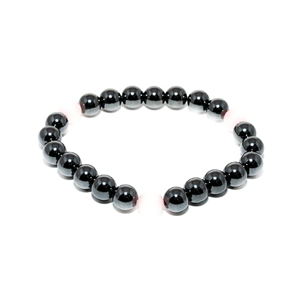 磁気ヘマタイト8mmブレス ローズクォーツ 天然石 パワーストーン プチギフト 転勤 退職 お礼 母の日 敬老の日 ギフト / インペリアルオーラ おしゃれ か...