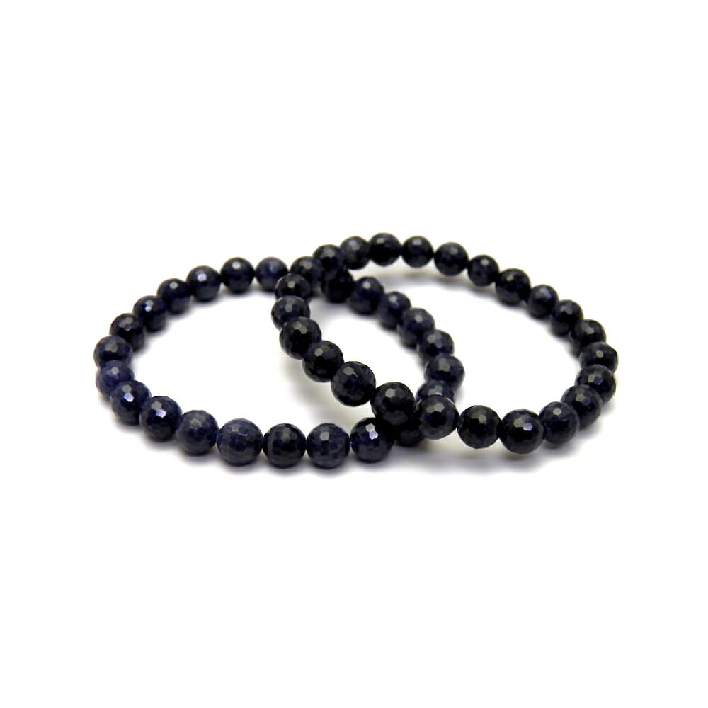 サファイア(ラウンドカット) 7.5-8mm/青玉(Sapphire)1本売り/思考力/判断力/カリスマ性/お守り ブレスレット 天然石 パワーストーン / イ...