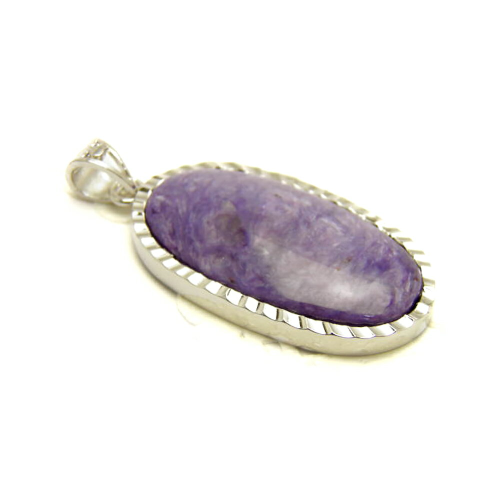 上質繊細マーブル ロシア産 天然石 世界三大ヒーリングストーン 1点物 Silver925 3Aチャロアイトペンダントトップ パワーストーン プチギフト 転勤 ...