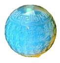 ブルーアンバー 16.5mm 般若心経 (貫通穴) ビーズ【穴あり一粒売りビーズ】天然石 パワーストーン / インペリアルオーラ おしゃれ かわいい オシャレ ...
