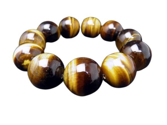 【ENDLESS_20mmブレスレット】 タイガーアイ AAA級 20mm 大粒ブレスレット 数珠 ブレスレット レディース&メンズ 送料無料 天然石 パワース...