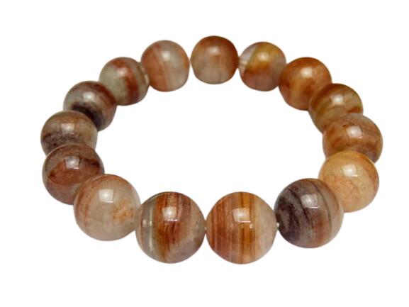 【Premium_Endlessブレスレット】 ブラジル産 ピンクガーデンファントム ブレスレット 約15mm玉 現品 天然石 パワーストーン / インペリアル...