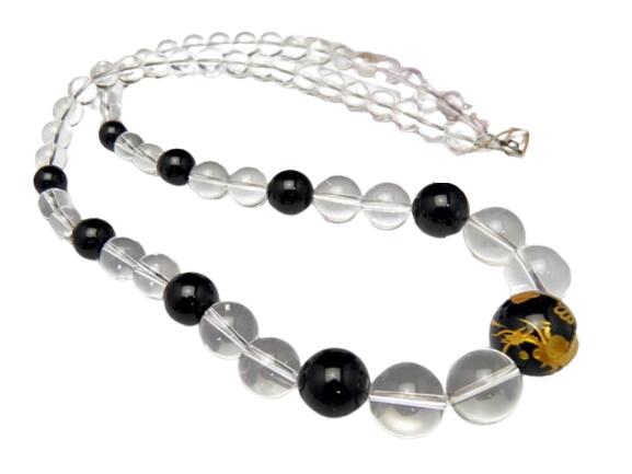 Imperialartsシリーズ 金彫り五爪龍18mm オニキス大玉デザインネックレス 天然石 パワーストーン プチギフト 転勤 退職 お礼 母の日 敬老の日 ...