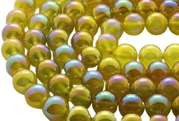 イエローオーラ 10mm 一連 風水 パワーストーン / インペリアルオーラ お...