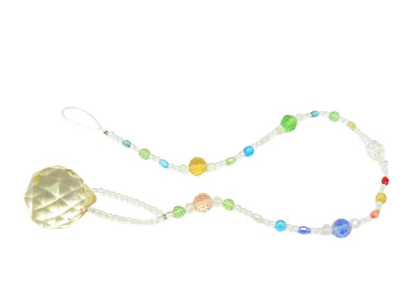 【風水アイテム】サンキャッチャー 3cm玉 (マルチカラー) シャンパンゴールド プチギフト 転勤 退職 お礼 母の日 ギフト / 天然石、パワーストーンの専門...