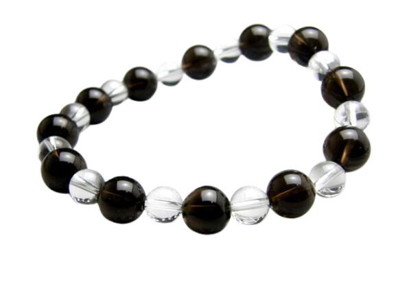 【Premium_Simple_Combiブレスレット】 黒水晶 (モリオン) チベット産 ブレスレット 魔除け 天然石 パワーストーン / インペリアルオーラ...