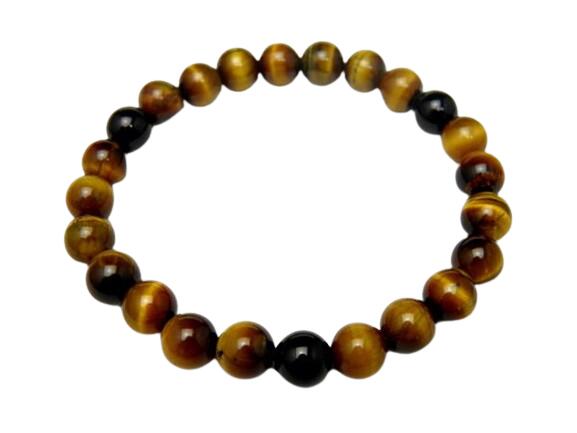 【8mm_Simple_3´sブレスレット】 タイガーアイ オニキス 数珠 天然石 パワーストーン / インペリアルオーラ おしゃれ かわいい オシャレ 可愛い...