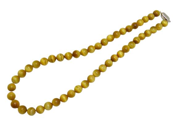 ゴールデンタイガーアイ(3A) 10mm ネックレス 50cm 天然石 パワーストーン / インペリアルオーラ おしゃれ かわいい オシャレ 可愛い プレゼント...