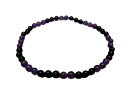【4mm_Simple_ブレスレット】 オニキス&アメジスト 天然石 パワーストーン プチギフト 転勤 退職 お礼 母の日 敬老の日 クリスマス ギフト / イ...