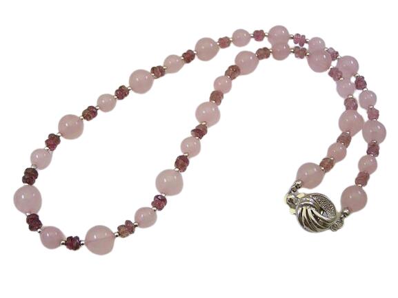 高級品 SVローズクォーツ&ピンクトルマリン多面カットネックレス 送料無料 天然石 パワーストーン / インペリアルオーラ おしゃれ かわいい オシャレ 可愛い...