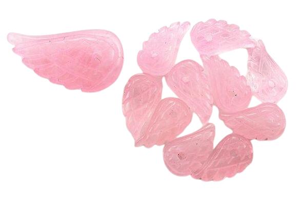 天使の羽ビーズ(SS) ローズクォーツ 1個売り バラ売り 手作りにオススメ! 天然石 パワーストーン / インペリアルオーラ おしゃれ かわいい オシャレ 可...