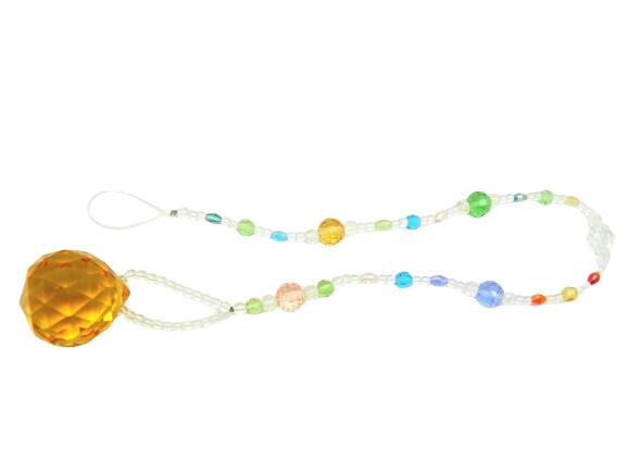 【風水アイテム】サンキャッチャー 3cm玉 (マルチカラー) オレンジ プチギフト 転勤 退職 お礼 母の日 ギフト / 天然石、パワーストーンの専門店インペリ...