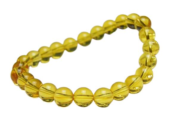 【ENDLESS_8mmブレスレット】 シトリンクォーツ/黄水晶(Citrine)/太陽の象徴/商売/金運/幸福/お守り 8mm玉 風水 パワーストーン / イ...