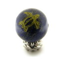 ホヌ (海亀) 彫刻ビーズ 12mm ラピスラズリ 金 横穴 手作りにオススメ!一粒売り パワーストーン / インペリアルオーラ おしゃれ かわいい オシャレ 可愛い プレゼント ギフト 贈り物