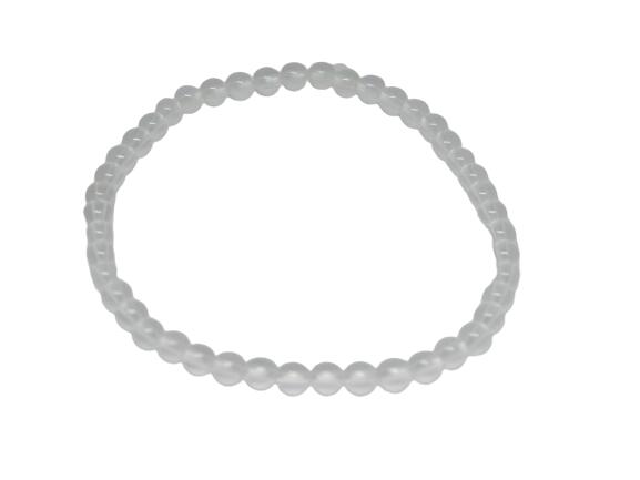 パワーストーン ミルキークォーツ 4mm玉 一連ブレスレット 17cm / インペリアルオーラ おしゃれ かわいい オシャレ 可愛い プレゼント ギフト 贈り物