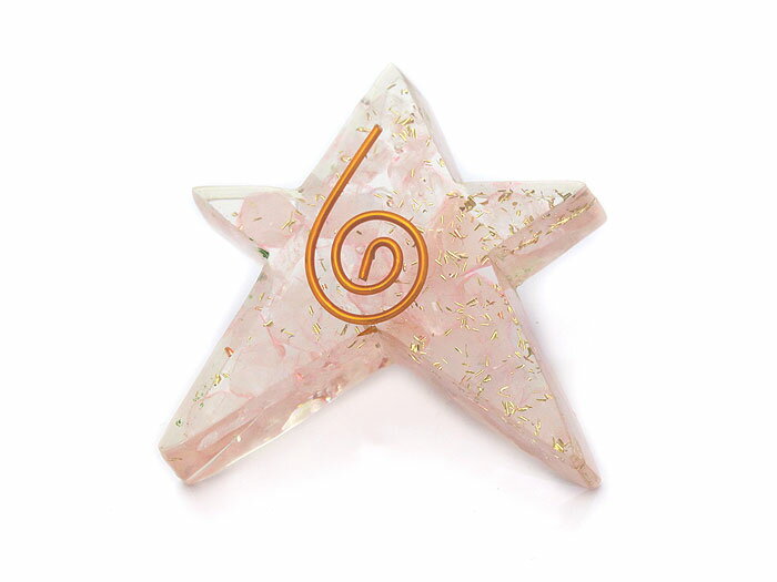 【オルゴナイト】 スター ローズクォーツ 47×45mm前後 パワーストーン / インペリアルオーラ おしゃれ かわいい オシャレ 可愛い プレゼント ギフト ...