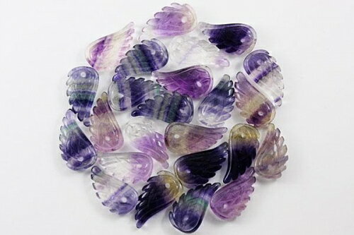 【モチーフビーズ】天使の羽 S フローライト 1個売り 天然石 パワーストーン / インペリアルオーラ おしゃれ かわいい オシャレ 可愛い プレゼント ギフト 贈り物