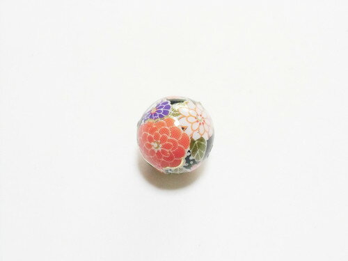 天然石プリントビーズ オニキス10mm(菊) 1個売り / インペリアルオーラ おしゃれ かわいい オシャレ 可愛い プレゼント ギフト 贈り物