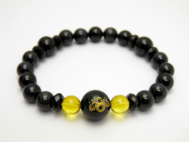 天然石 戦国武将 豊臣秀吉 水晶/オニキス ブレスレット 天然石 風水 パワーストーン / インペリアルオーラ おしゃれ かわいい オシャレ 可愛い プレゼント ギフト 贈り物