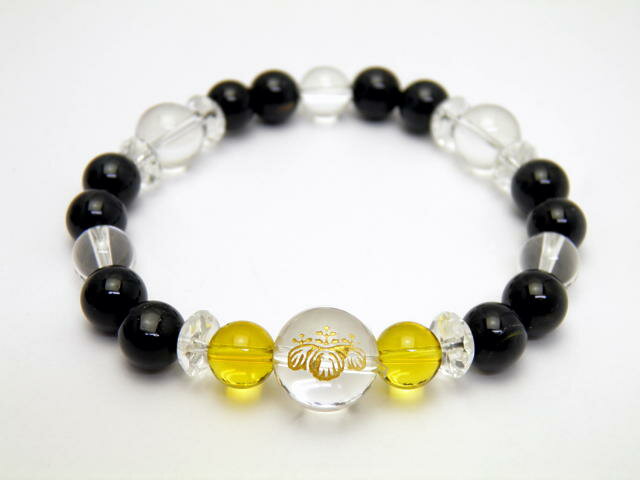 天然石 戦国武将 豊臣秀吉 水晶/オニキス ブレスレット 天然石 風水 パワーストーン / インペリアルオーラ おしゃれ かわいい オシャレ 可愛い プレゼント ギフト 贈り物