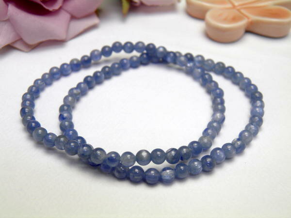 【高級品 ENDLESS_ブレスレット】 カイヤナイトブレスレット 4mm玉 3Aランク 1本売り内径:16cm 天然石 パワーストーン / インペリアルオーラ...