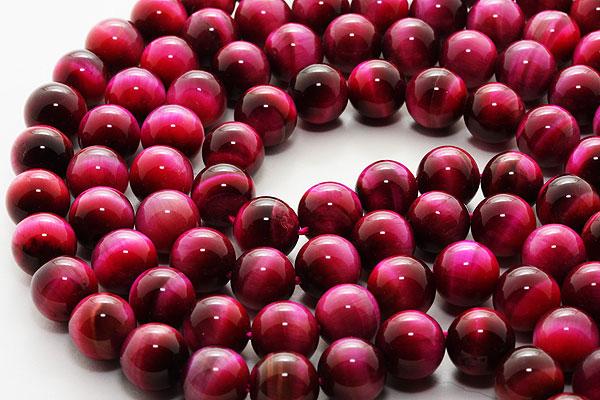 レッドパープルタイガーアイ (ピンクタイガーアイ) 14mm 一連 風水 パワーストーン / インペリアルオーラ おしゃれ かわいい オシャレ 可愛い プレゼン...