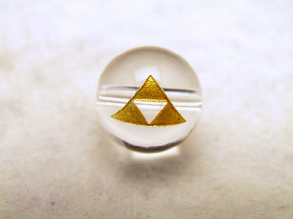 水晶 12mm (金) 戦国武将 北条氏【彫刻 一粒売りビーズ】 天然石 風水 パワーストーン / インペリアルオーラ おしゃれ かわいい オシャレ 可愛い プレゼント ギフト 贈り物
