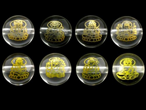 水晶八大仏玉 8粒セット 10mm 手作りにオススメ！天然石 パワーストーン / インペリアルオーラ おしゃれ かわいい オシャレ 可愛い プレゼント ギフト 贈り物