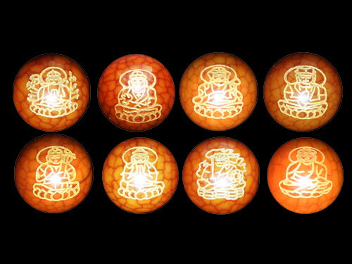 龍紋メノウ 八大仏玉 8粒セット 12mm 手作りにオススメ！天然石 パワーストーン / インペリアルオーラ おしゃれ かわいい オシャレ 可愛い プレゼント ギフト 贈り物