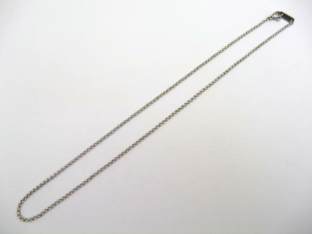 ステンレス チェーン (甲丸) ネックレス 太さ2mm 40cm 45cm 50cm 55cm 60cm / 天然...