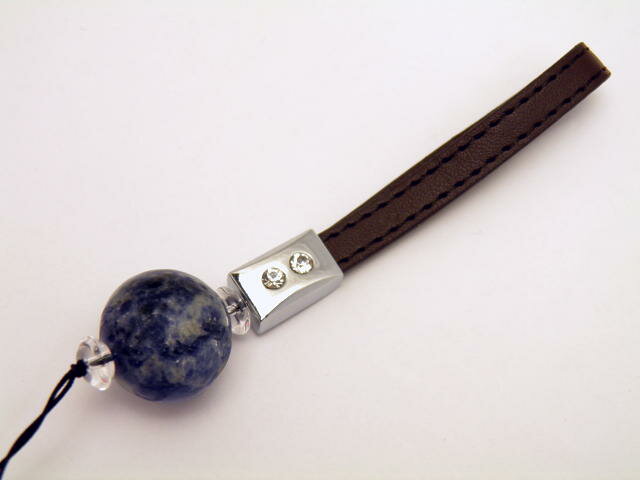 携帯ストラップ ソーダライト・龍彫り (合皮茶ひも) 龍 (素) 約20mm プチギフト 転勤 退職 お礼 母の日 敬老の日 ギフト 天然石 パワーストーン / インペリアルオーラ おしゃれ かわいい オシャレ 可愛い プレゼント ギフト 贈り物