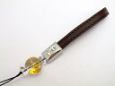 携帯ストラップ 水晶 7梵字 金彫り (合皮茶ひも) 約14mm 天然石 パワーストーン プチギフト 転勤 退職 お礼 母の日 敬老の日 クリスマス ギフト /...