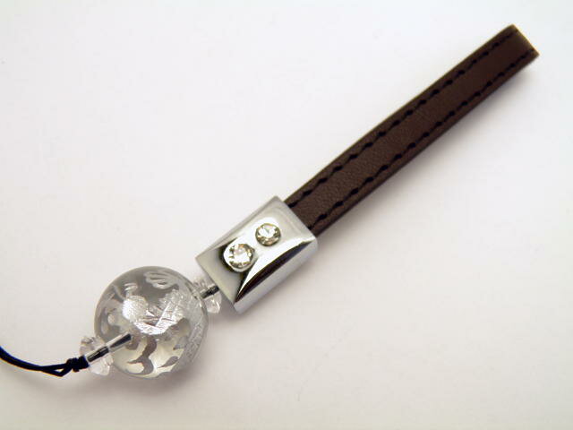 選べる4種類 携帯ストラップ 水晶・龍彫り (合皮茶ひも) 龍 約16mm 天然石 パワーストーン プチギフト 転勤 退職 お礼 母の日 敬老の日 クリスマス ...