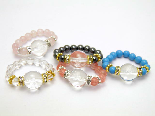 選べる5種類 彫刻リング・指輪 水晶 夢 天然石 パワーストーン プチギフト 転勤 退職 お礼 母の日 敬老の日 クリスマス ギフト / インペリアルオーラ お...